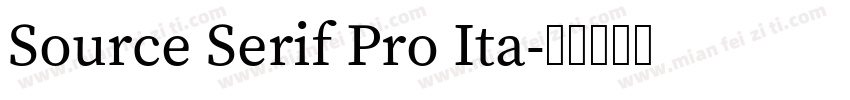 Source Serif Pro Ita字体转换